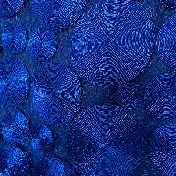 Bright Blue Occasion Dress, Small - Picture 3 of 5